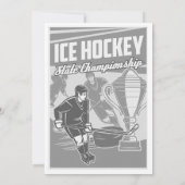 Invitation personnelle de hockey sur glace Anniver (Dos)