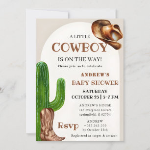 Invitation Personnelle Un Petit Baby shower De Cowboy Invitat