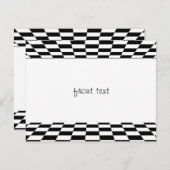 Invitation Perspective À damiers noir et blanc (Devant / Derrière)