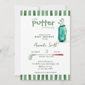 Invitation Pet Putter Vert sur le Chemin Baby Shower de Golf (Devant)