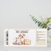 Invitation Pet Sitting Voucher (Debout devant)