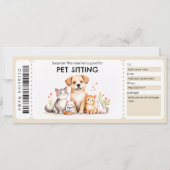 Invitation Pet Sitting Voucher (Devant)