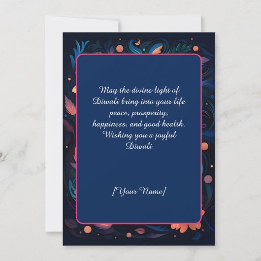 Invitation Petal Light Wishes Diwali card (Dos)