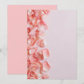 Invitation pétale rose (Devant / Derrière)