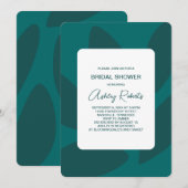 Invitation Pétales à fleurs de mood Fête des mariées Turquois (Devant / Derrière)