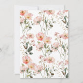 Invitation Pétales à mâchoires roses et Fête des mariées à br (Dos)