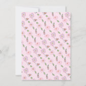 Invitation Pétales à main et Fête des mariées Presecco (Dos)