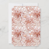 Invitation Pétales blancs rose rose Floral (Dos)