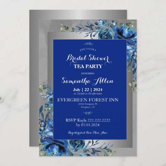 Invitation Pétales Bleues d'Amour : Rejoignez-nous pour une F (Devant / Derrière)