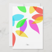 Invitation Pétales colorés bat mitzvah (Dos)