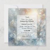 Invitation Pétales congelées dans un Mariage de Mist d'hiver (Devant)