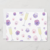 Invitation Pétales D'Aquarelle Lilac Et Fête des mariées Pros (Dos)