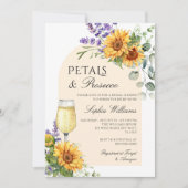 Invitation Pétales d'arc de tournesol et Fête des mariées de  (Devant)