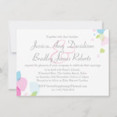 Invitation Pétales de fleur de confetti moderne invite de mar (Dos)