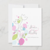 Invitation Pétales de fleurs de confettis modernes mariage co (Devant)