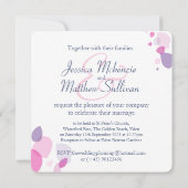 Invitation Pétales de fleurs modernes graphiques carré invita (Dos)