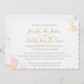 Invitation Pétales de fleurs modernes graphiques invite maria (Dos)