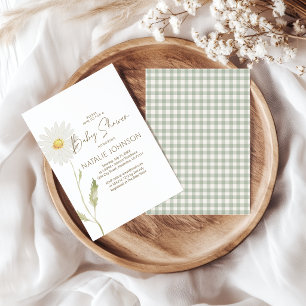 Invitation Pétales de marguerite délicate Fille Baby Shower F