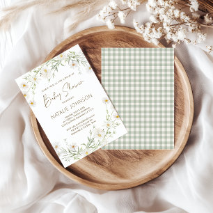 Invitation Pétales de marguerite délicate Fleur Baby Shower D