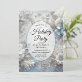 Invitation Pétales de neige en fleur gelée Fête de Fête (Debout devant)