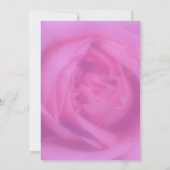 Invitation Pétales de rose rose Fête des mariées florale (Dos)