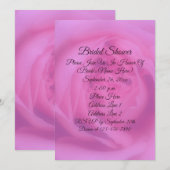 Invitation Pétales de rose rose Fête des mariées florale (Devant / Derrière)