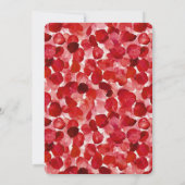 Invitation Pétales de rose rouge romantique Fête des mariées  (Dos)