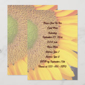 Invitation Pétales de tournesol Floral (Devant / Derrière)