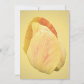 Invitation Pétales de Tulipe Jaune Fête Florale (Dos)