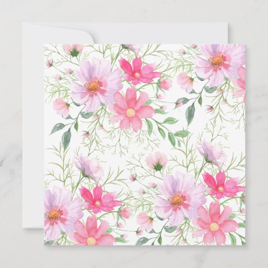 Invitation Pétales délicates Première communion (Dos)