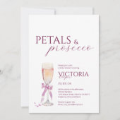 Invitation Pétales élégants modernes et Fête des mariées Pros (Devant)