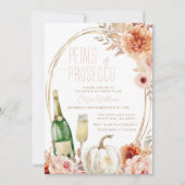 Invitation Pétales et Citrouille de poursuites Fête des marié (Devant)