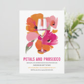 Invitation Pétales et Fête des mariées de poursuite Noir (Debout devant)