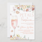 Invitation Pétales et Fête des mariées de Prosecco - Champagn (Devant)