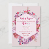 Invitation Pétales Et Fête des mariées Florale De Prosecco (Devant)