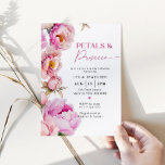 Invitation Pétales et parquet douche de mariée rose vif<br><div class="desc">Pétales et Prosecco douche nuptiale rose vif Invitation Articles correspondants disponibles.</div>