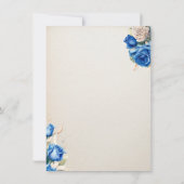 Invitation Pétales et Poursuites Champagne Roses Bleus (Dos)