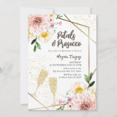 Invitation Pétales et poursuites | Fête des mariées rose flor (Devant)