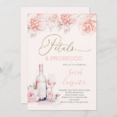 Invitation Pétales et Poursuivre l'invitation de la douche nu (Devant / Derrière)