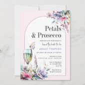 Invitation Pétales et Procuco Fête des mariées d'arc floral (Devant)