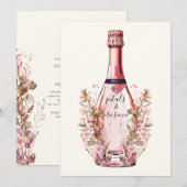 Invitation Pétales et Procuco Fête des mariées des Coeurs Flo (Devant / Derrière)