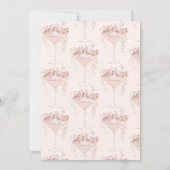 Invitation Pétales Et Procuco Fleurs sauvages Rose Fête des m (Dos)