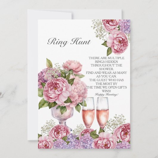 Invitation Pétales et Procuco "Ring Hunt Game (Devant)