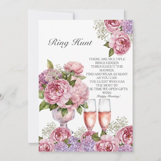 Invitation Pétales et Procuco "Ring Hunt Game (Dos)