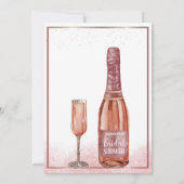 Invitation Pétales et Procuco Rose Gold Fête des mariées mode (Dos)