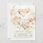 Invitation Pétales et Procuco Terracotta Boho Fête des mariée (Devant)