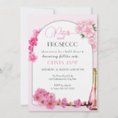 Invitation Pétales et Prosecco Arc Floral Douche d'été (Devant)