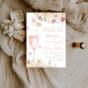 Invitation Pétales et Prosecco Fête des mariées-Champagne Flo