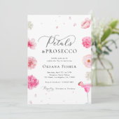 Invitation Pétales et Prosecco Fête des mariées de jardin fle (Debout devant)