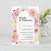 Invitation Pétales et Prosecco Fête des mariées de printemps (Debout devant)